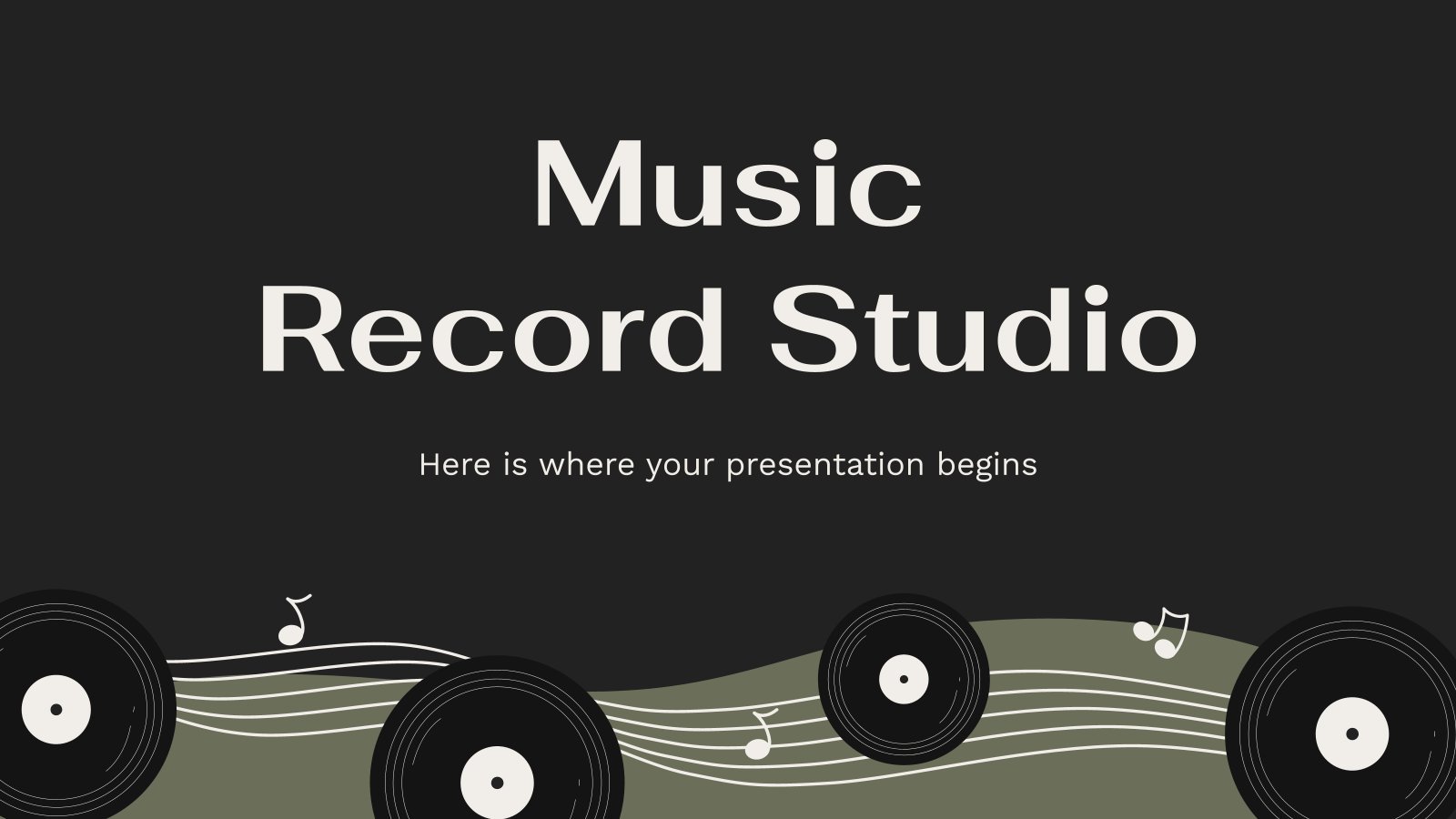 Music Record Studio presentation template 