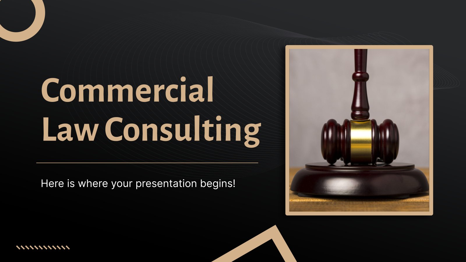 Commercial Law Consulting presentation template 