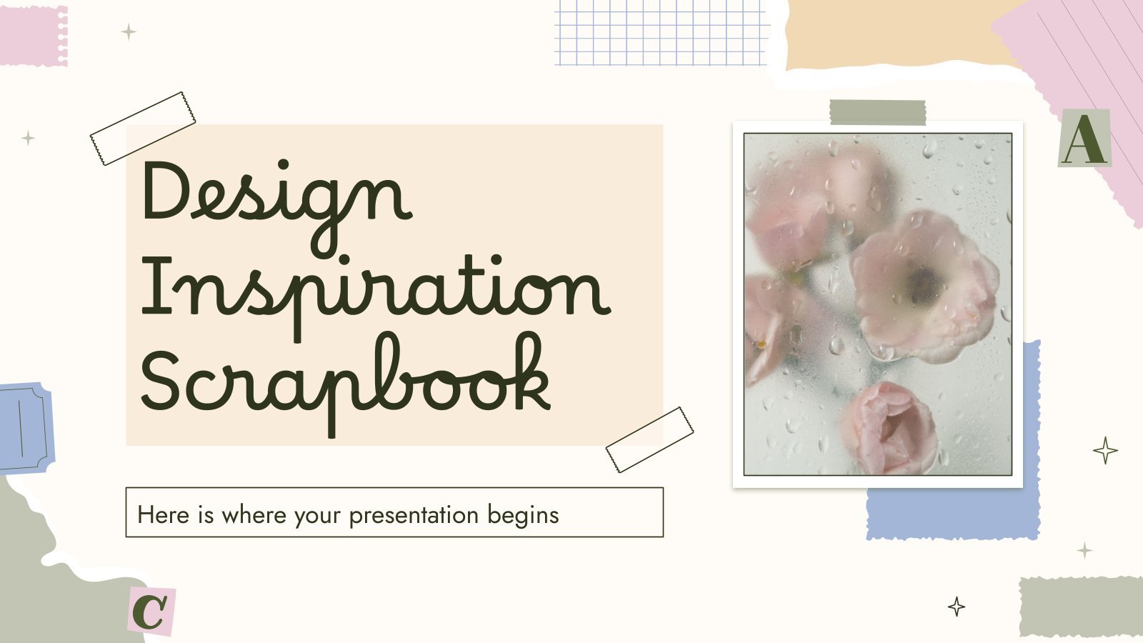 Design Inspiration Scrapbook presentation template 