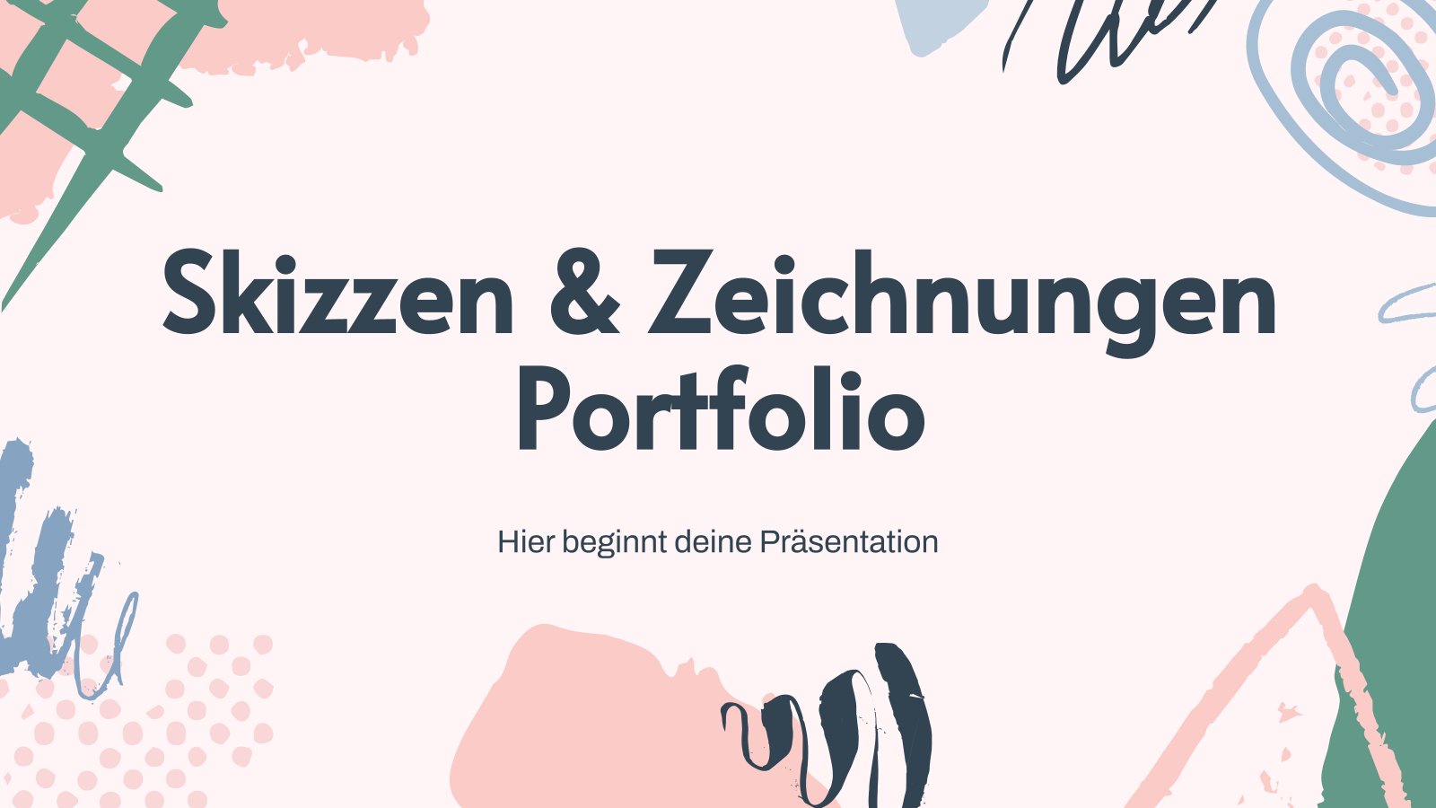 Skizzen- und Zeichnungsportfolio Präsentationsvorlage