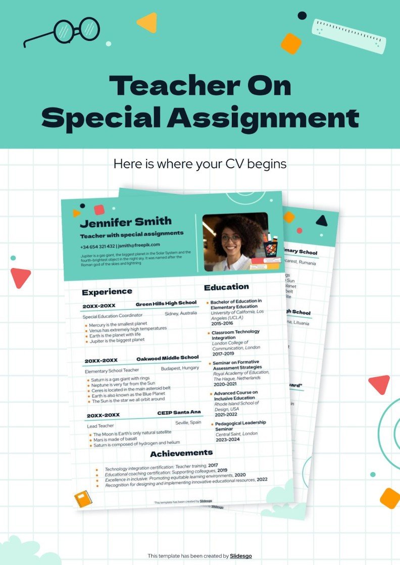 Teacher On Special Assignment - TOSA - Resume Presentation