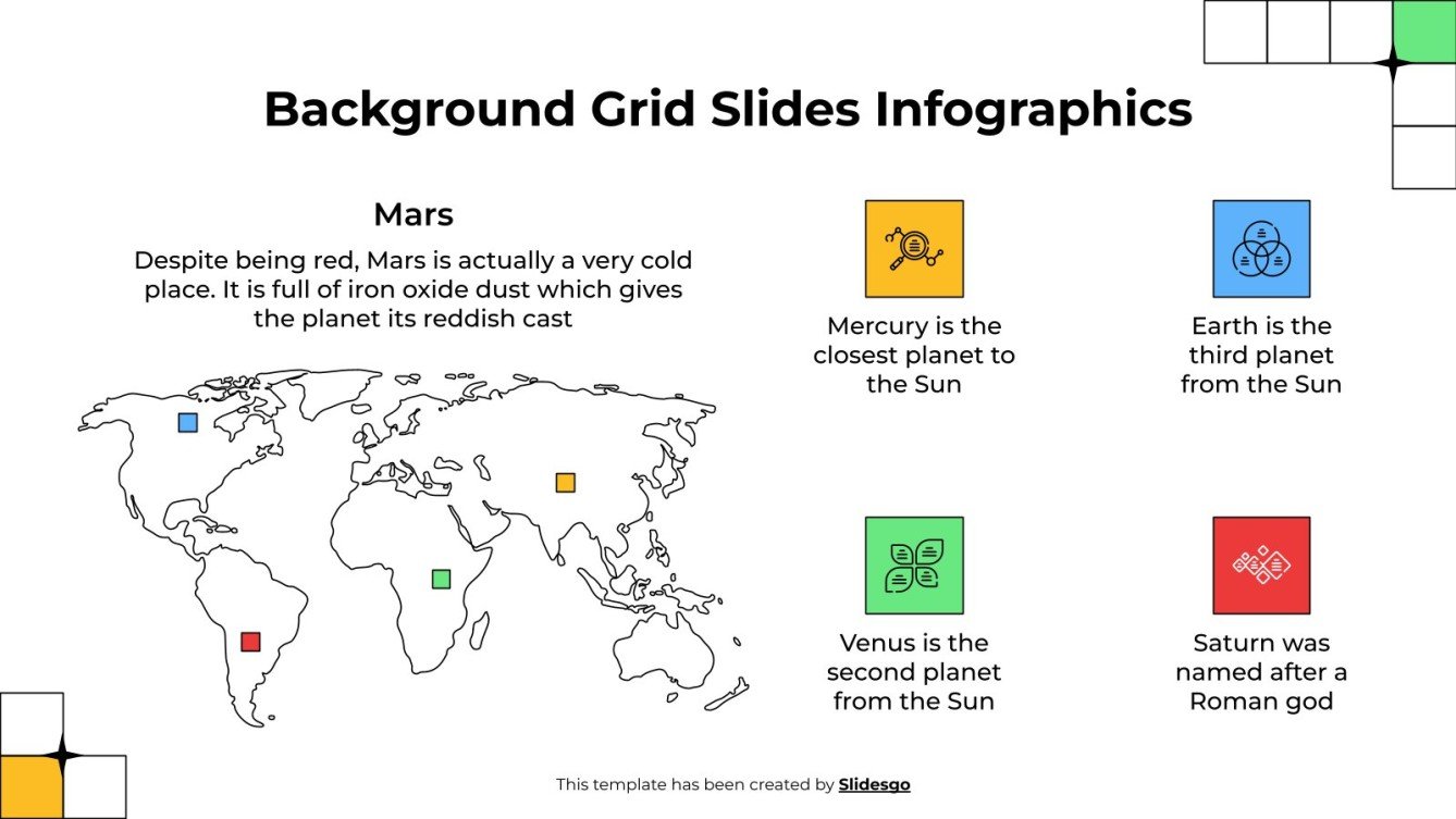 Background Grid Slides Infographics Presentation
