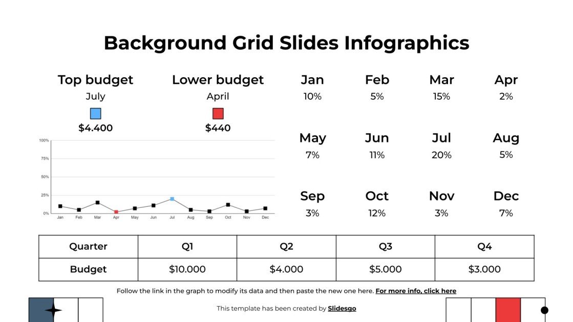 Background Grid Slides Infographics Presentation