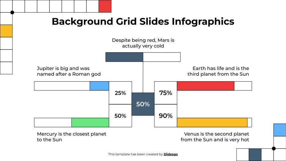 Background Grid Slides Infographics Presentation