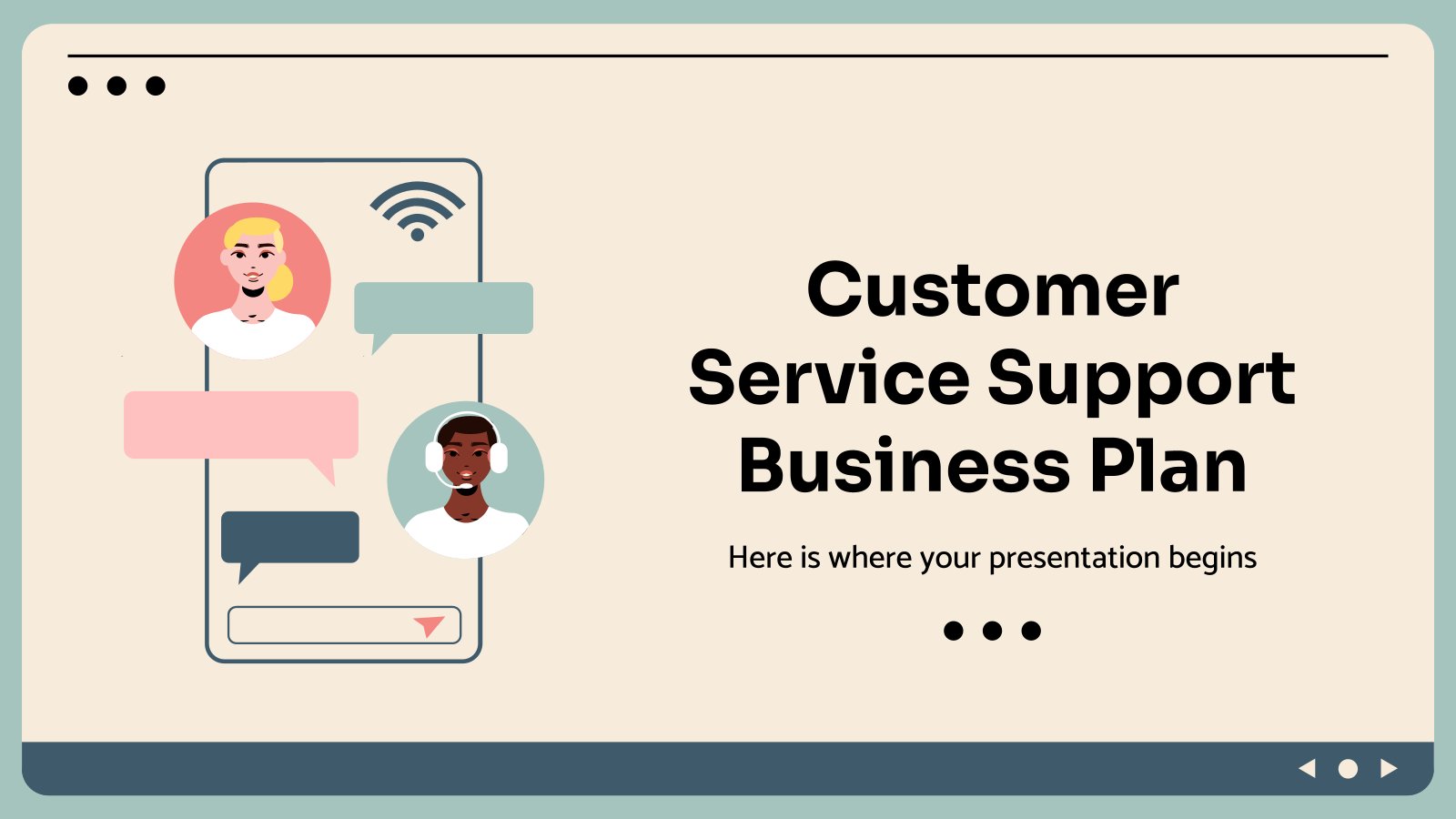 Customer Service Support Business Plan presentation template 