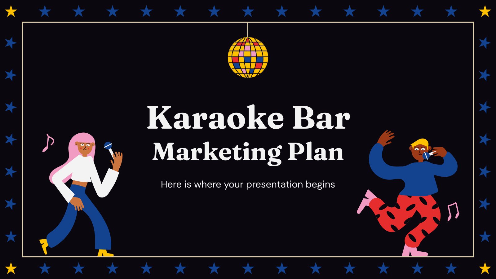 Karaoke Bar Marketing Plan presentation template 