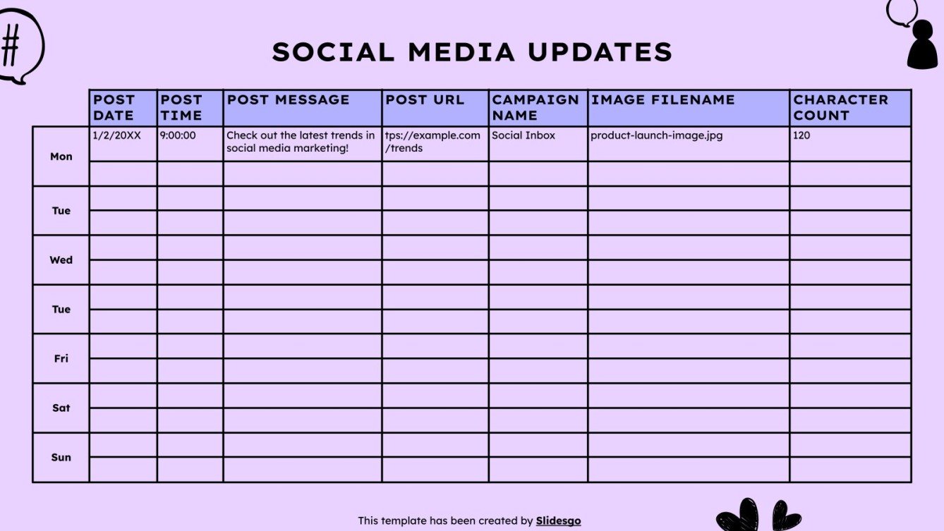 Colorfui Colorful Doodle Slides for Social Media Plan Presentation