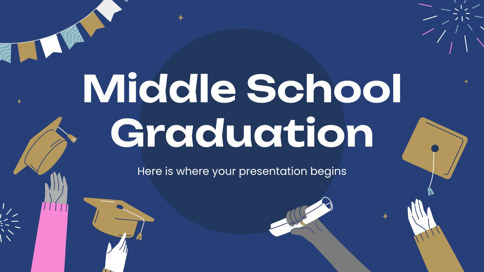 Middle School Graduation presentation template 