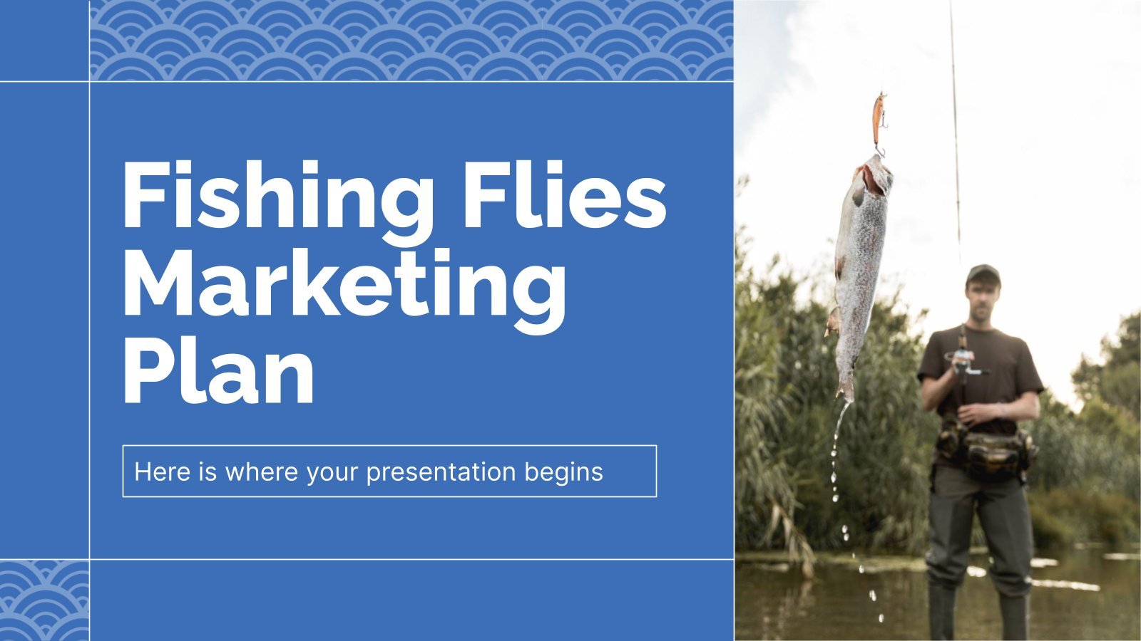 Fishing Flies Marketing Plan presentation template 