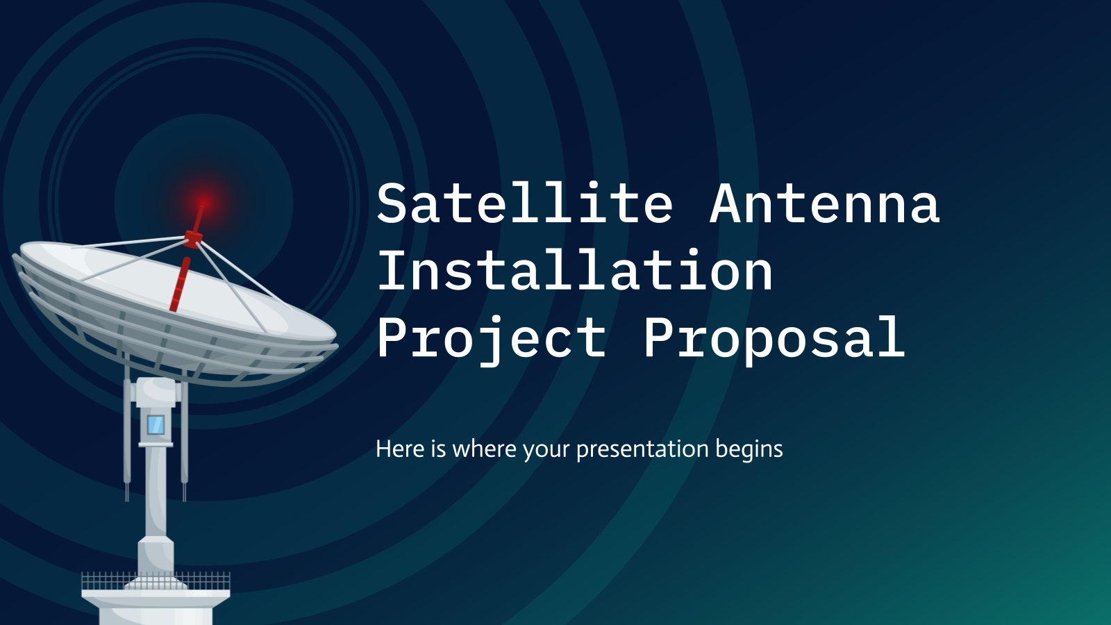 Plantilla de presentación Propuesta de proyecto de instalación de antena satelital