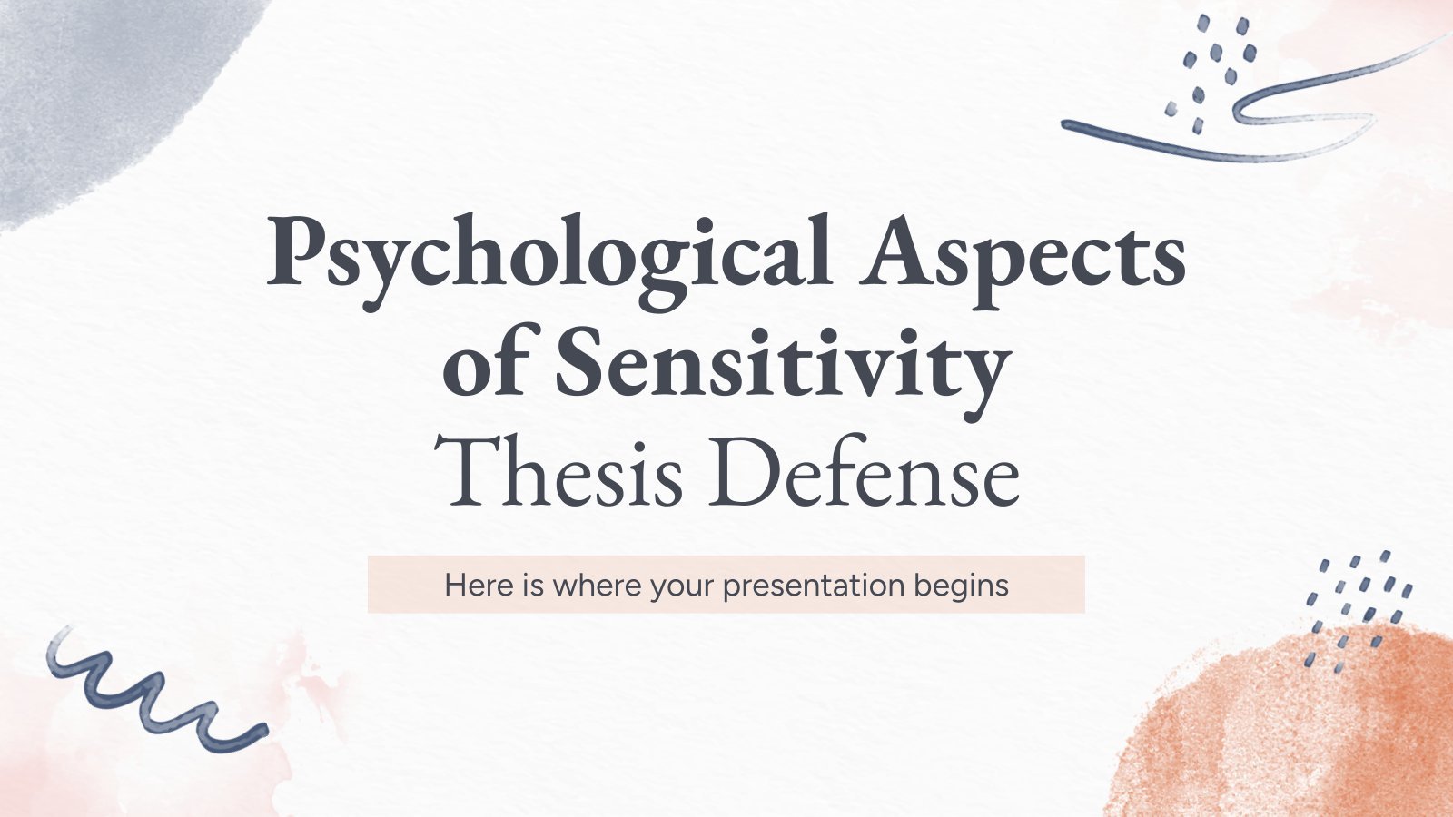 Psychological Aspects of Sensitivity Thesis Defense presentation template 