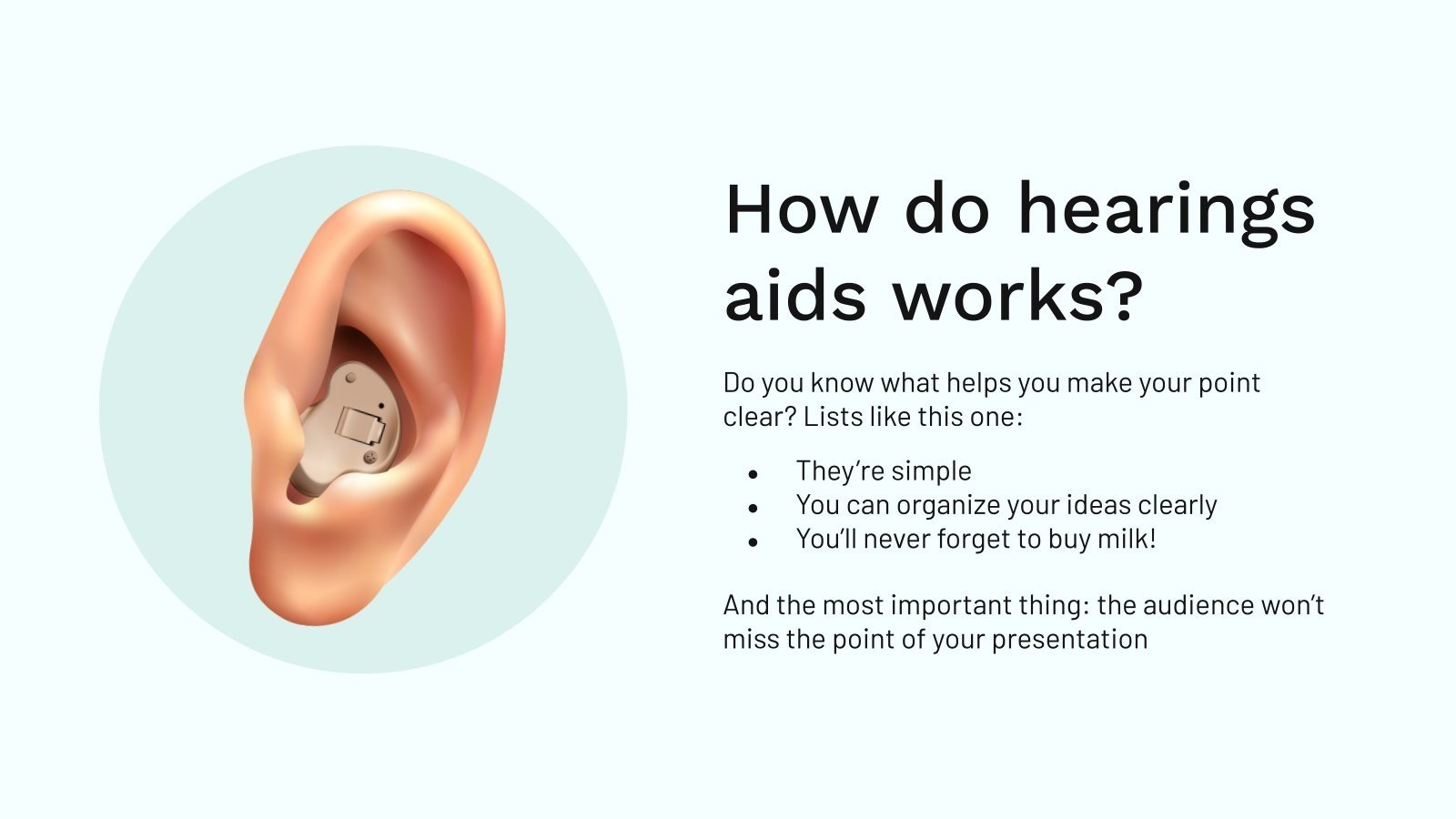 Hearing Aids for Hearing Impaired Presentation