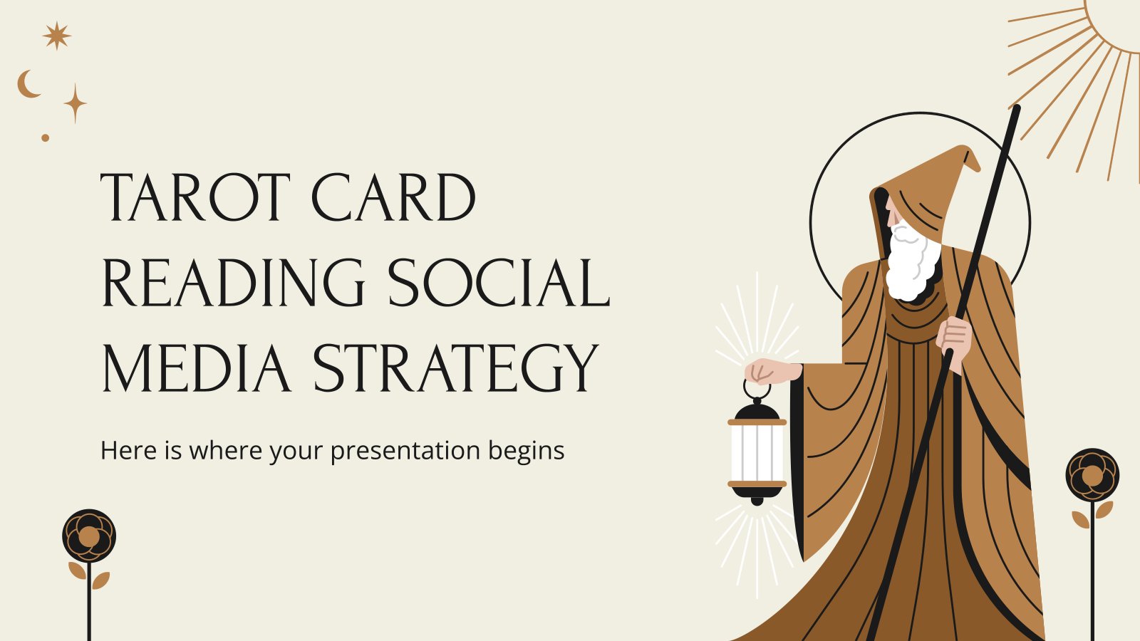 Tarot Card Reading Social Media Strategy presentation template 