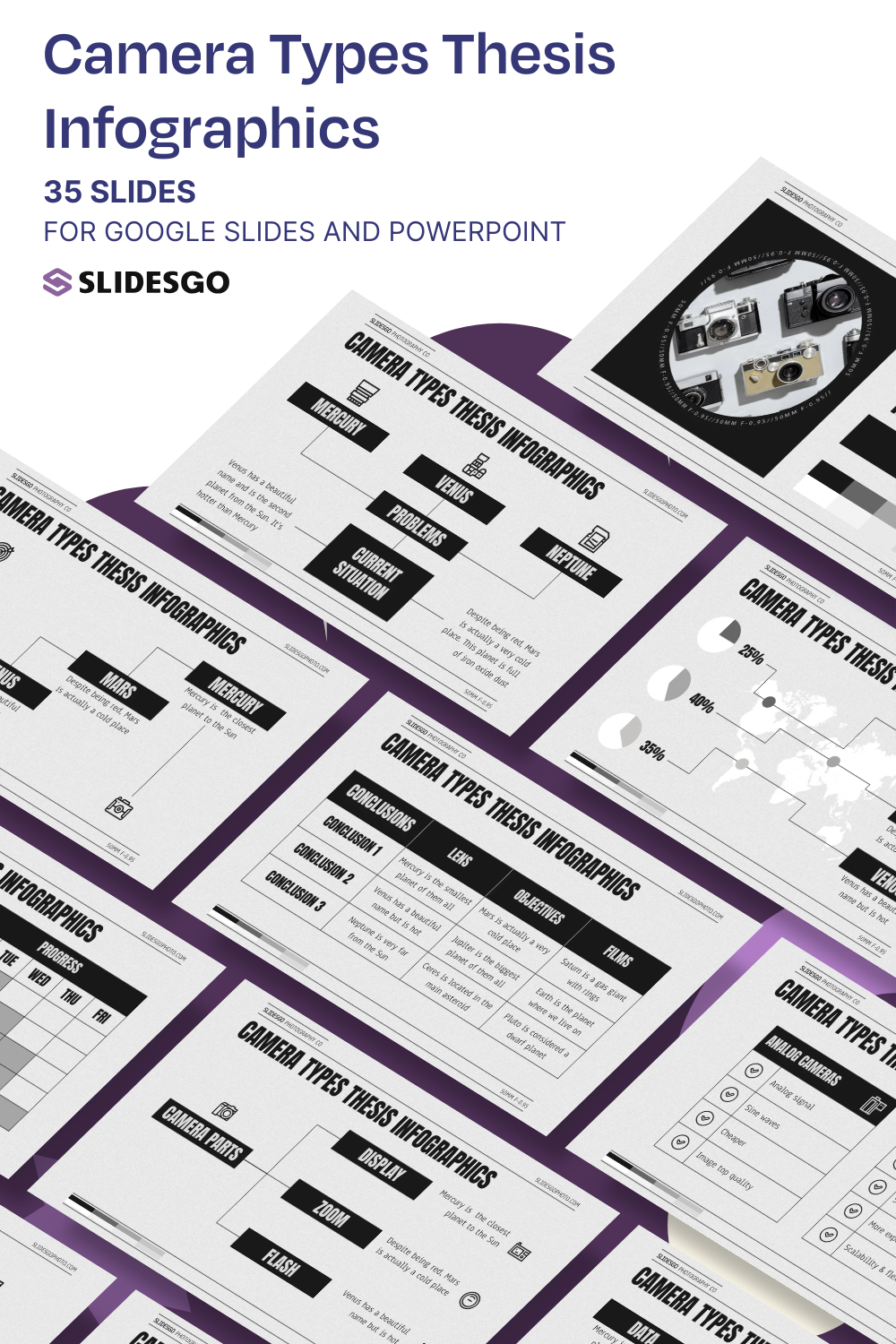 Camera Types Thesis Infographics Template