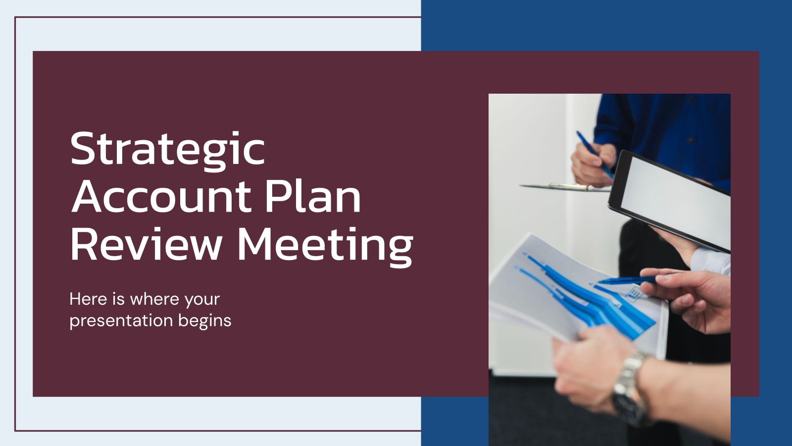 Strategic Account Plan Review Meeting presentation template 