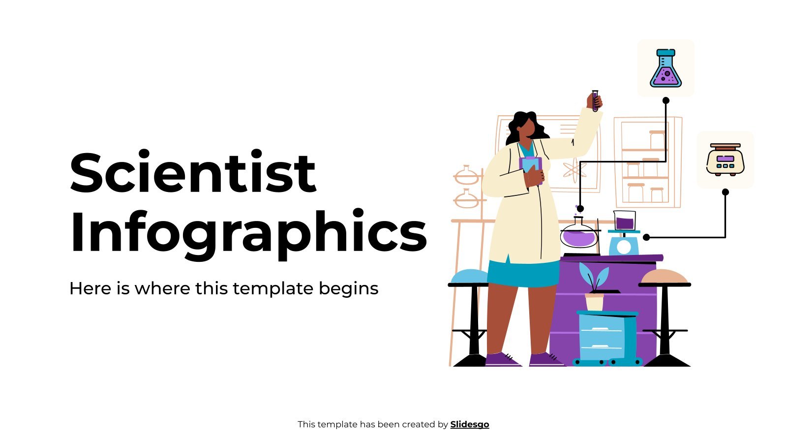 Scientist Infographics presentation template 