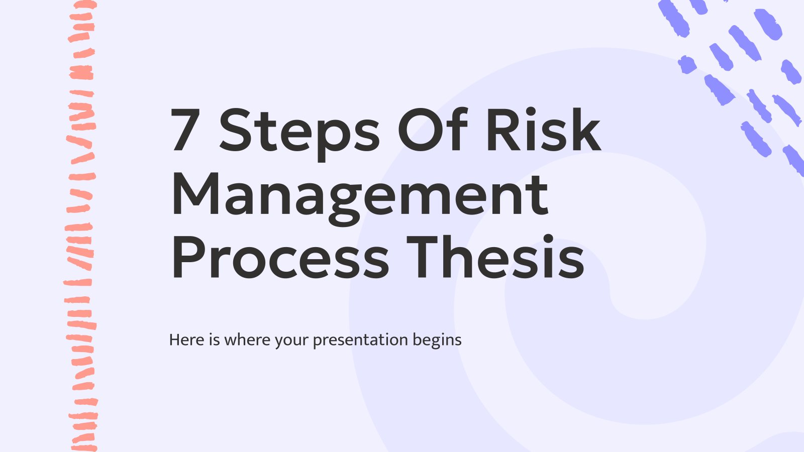 7 Steps Of Risk Management Process Thesis presentation template 