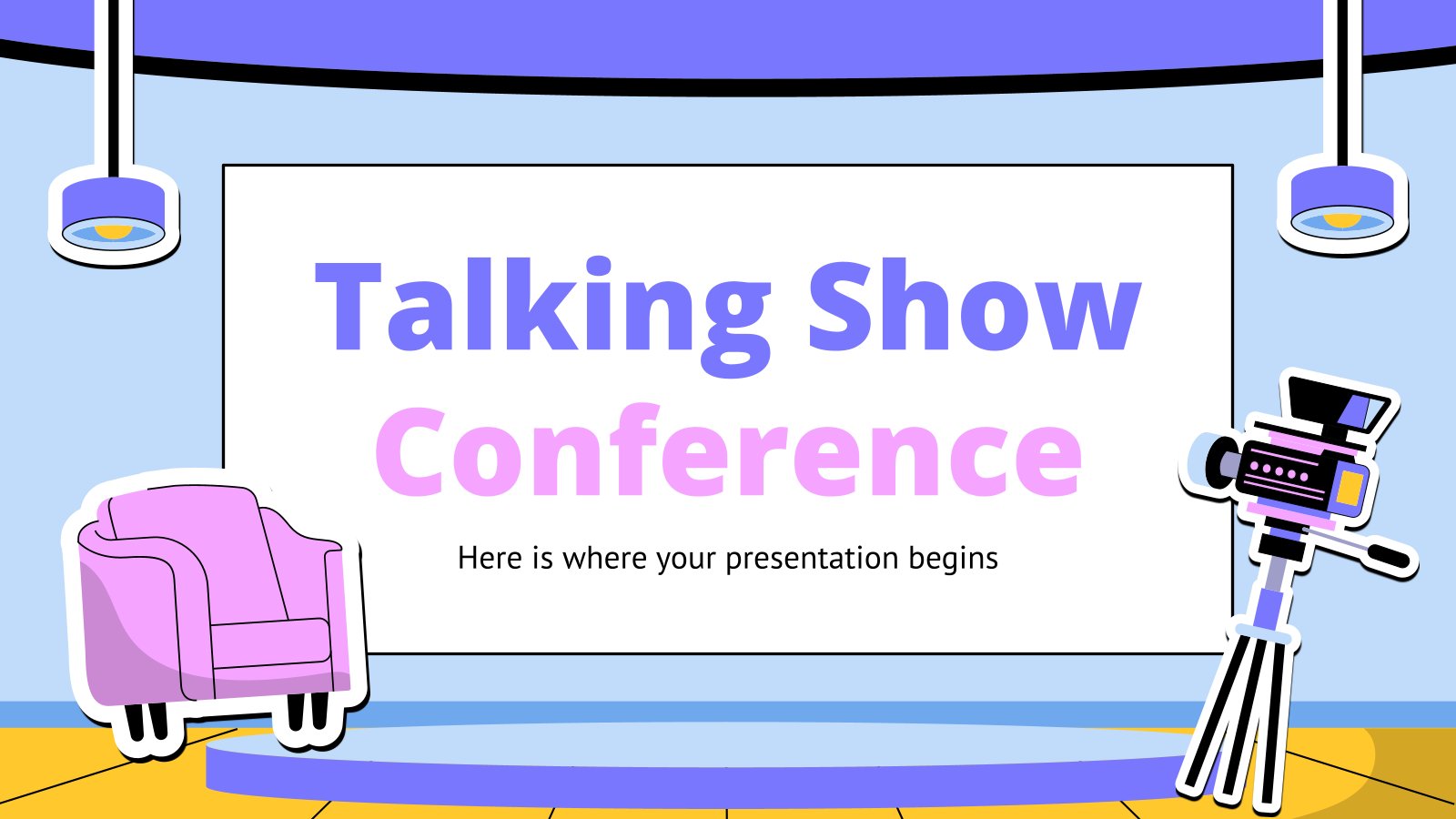 Talking Show Conference presentation template 