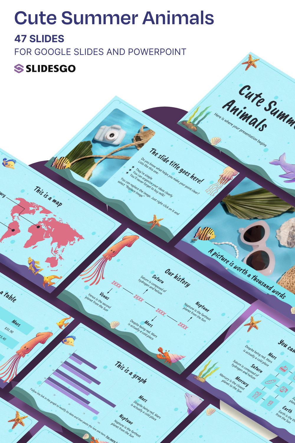 Cute Summer Animals Presentation