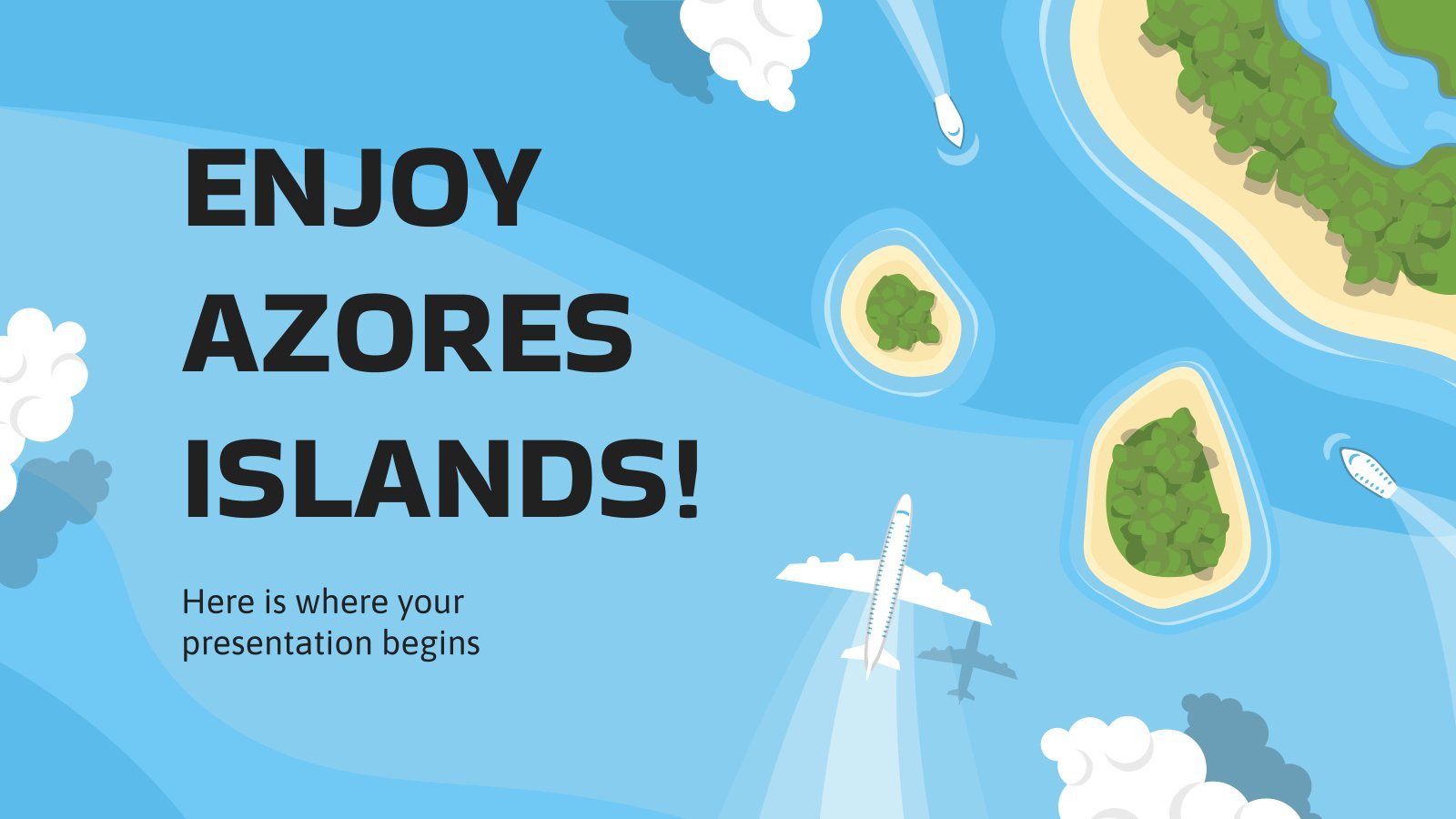 Enjoy Azores Islands! presentation template 