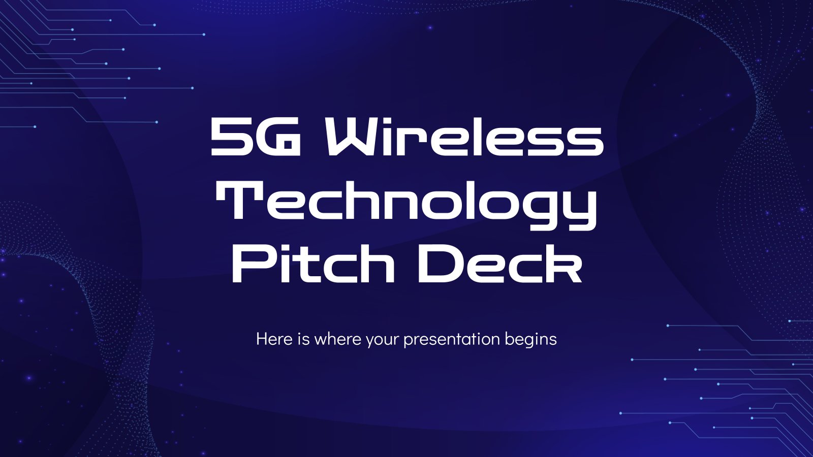 5G Wireless Technology Pitch Deck presentation template 