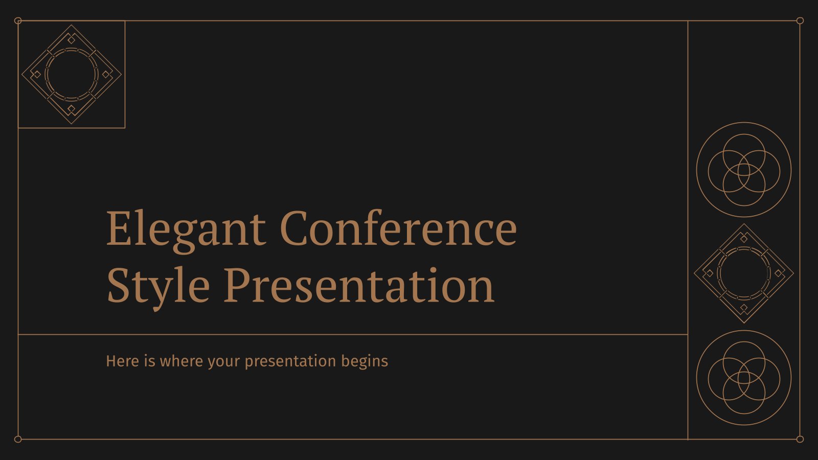 Elegant Conference Style Presentation presentation template 