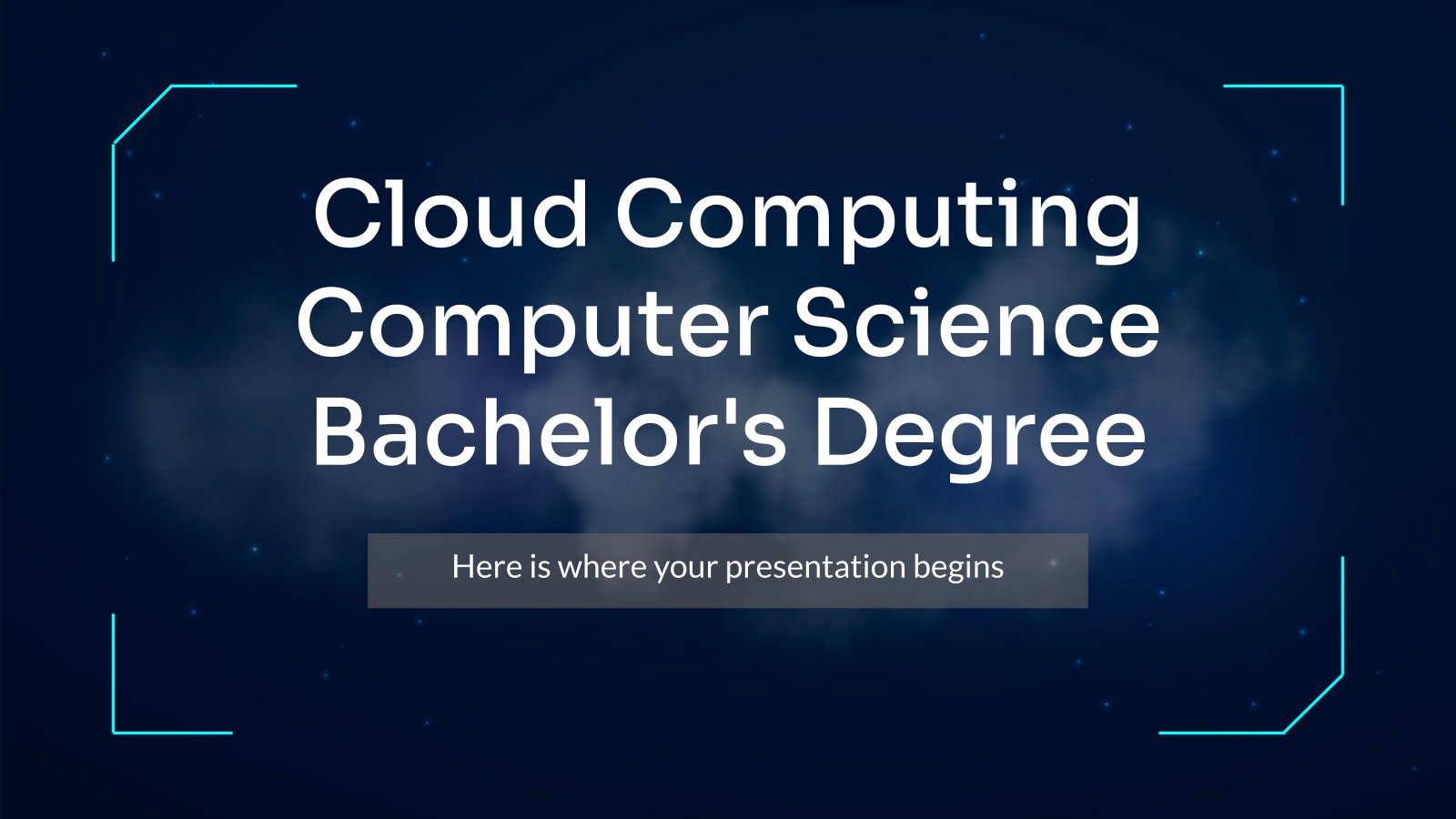 Cloud Computing Computer Science Bachelor's Degree presentation template 