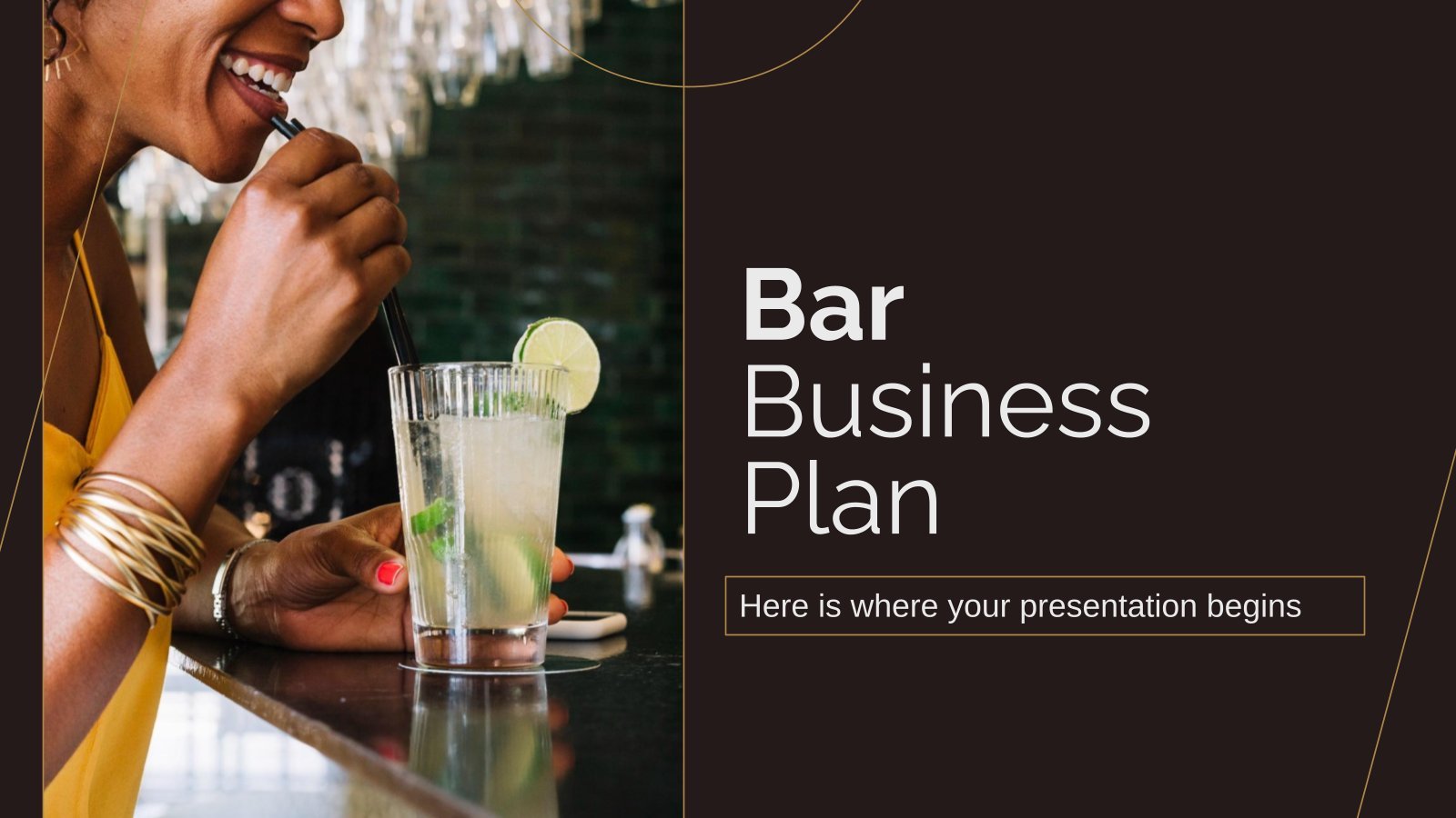 Bar Business Plan presentation template 