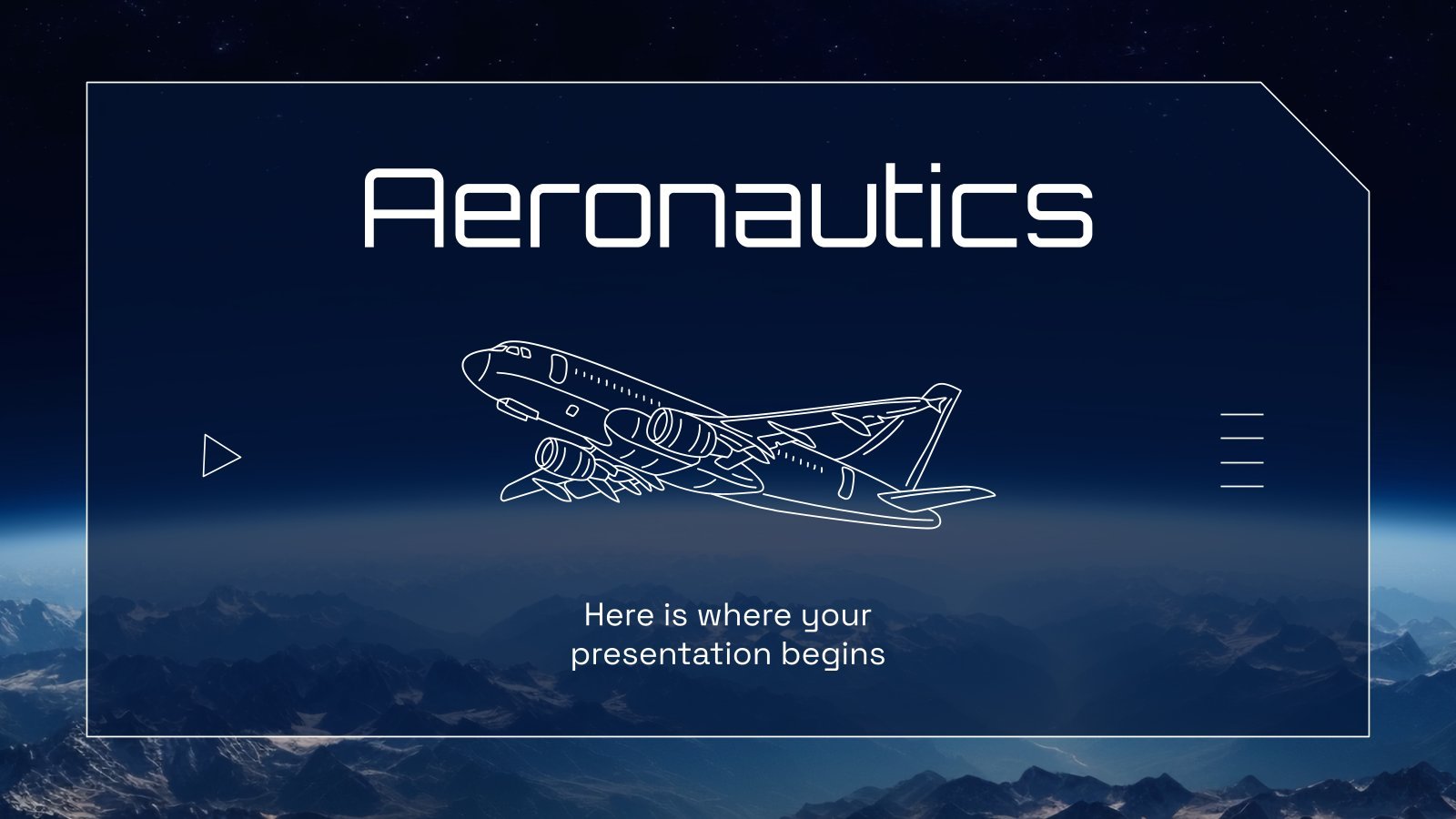 Aeronautics presentation template 