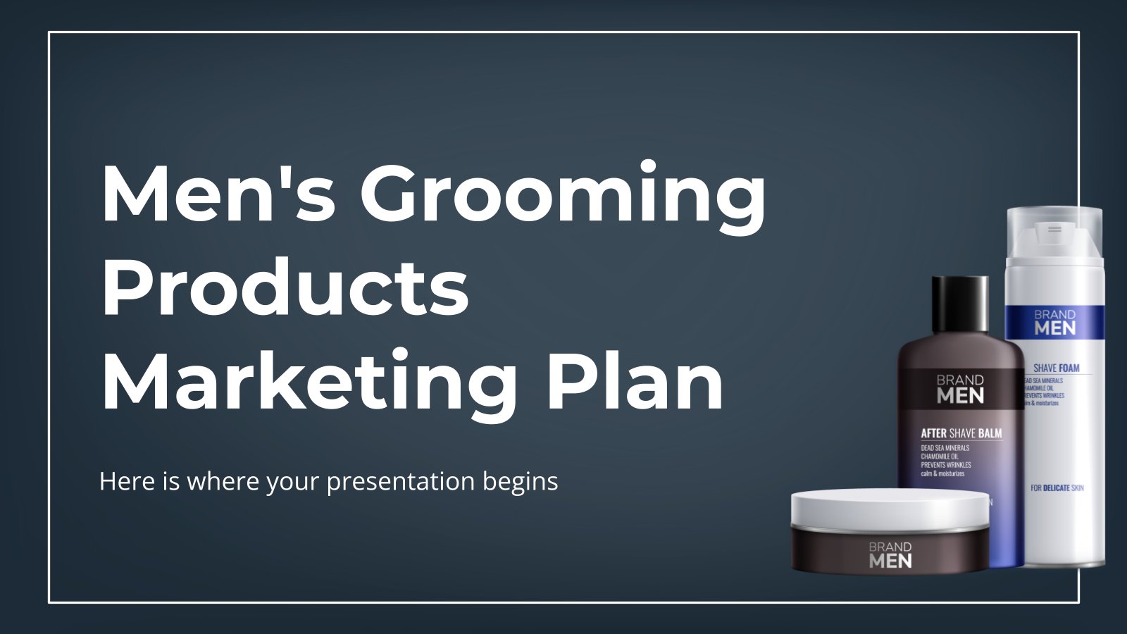 Men's Grooming Products Marketing Plan presentation template 