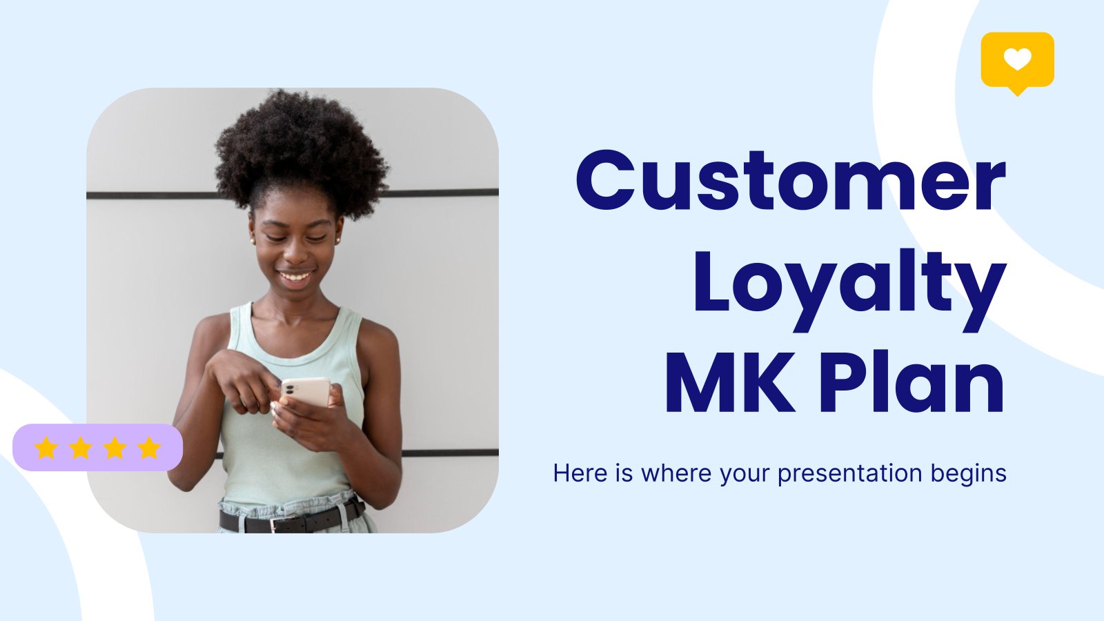 Customer Loyalty MK Plan presentation template 