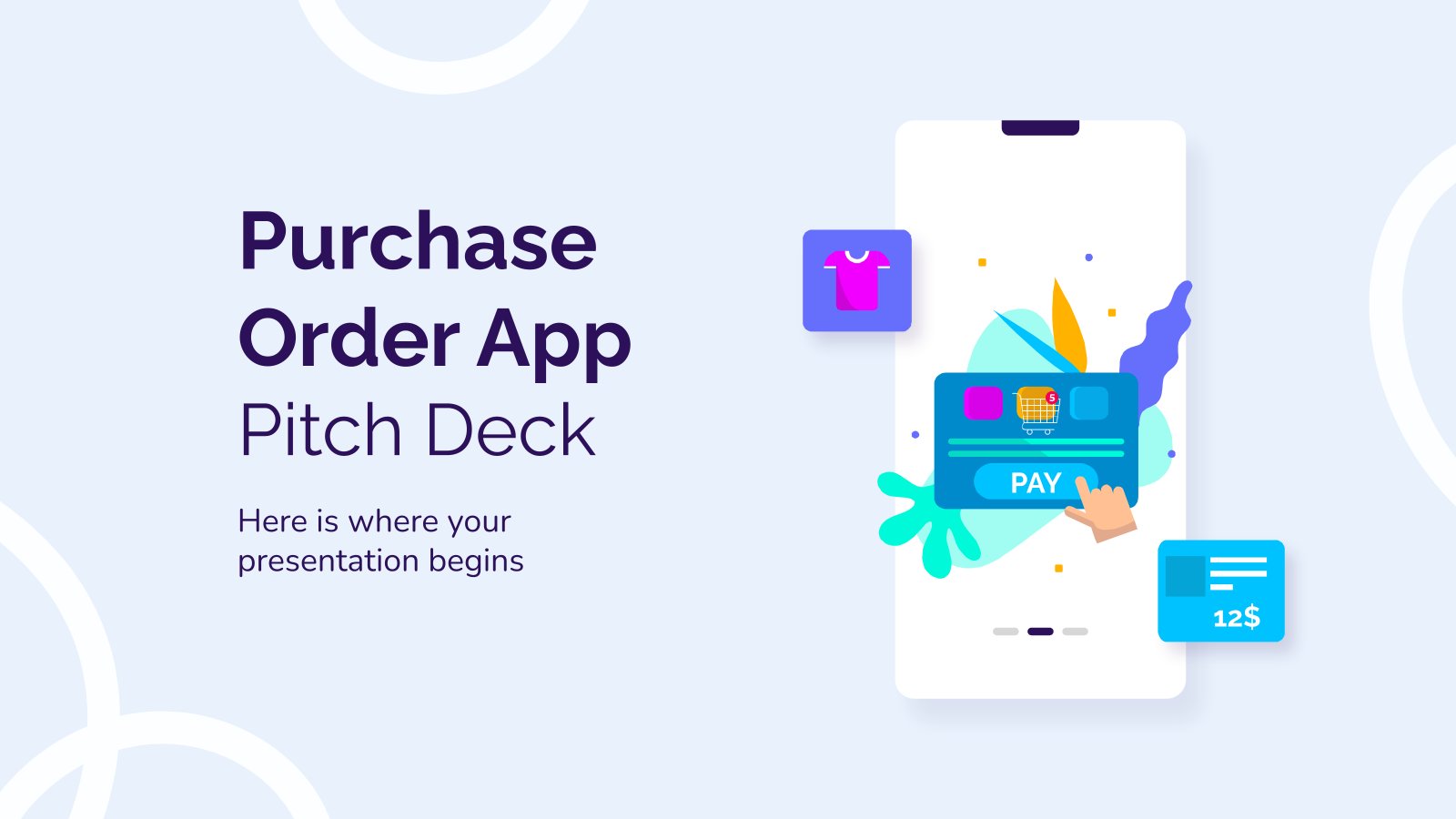 Purchase Order App Pitch Deck presentation template 