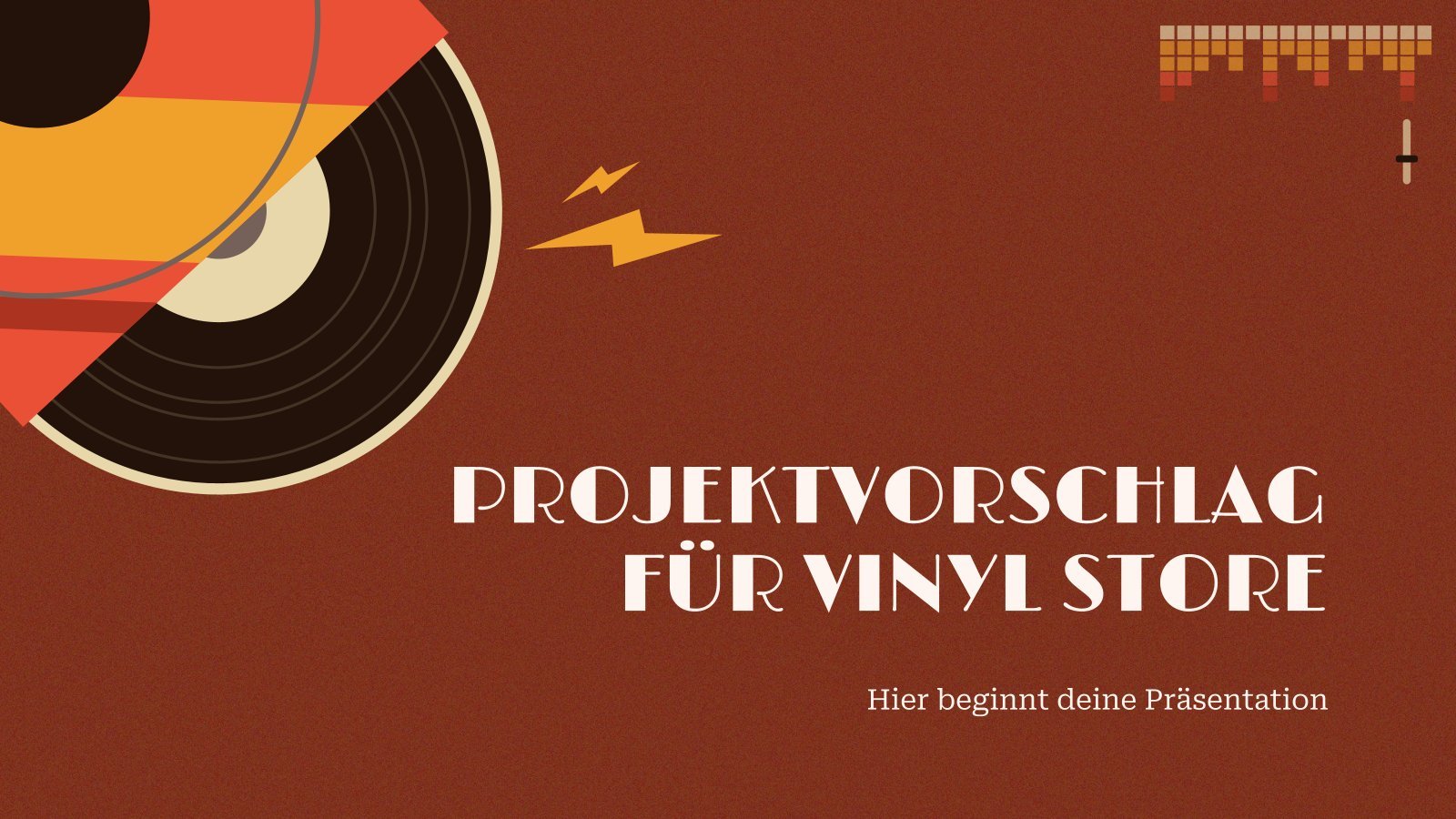 Proposition de projet de magasin de vinyle Modèles de présentation