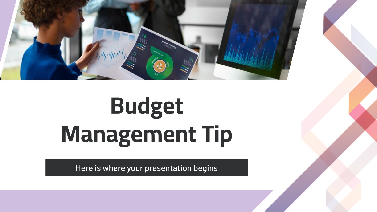 Budget Management Tips presentation template 