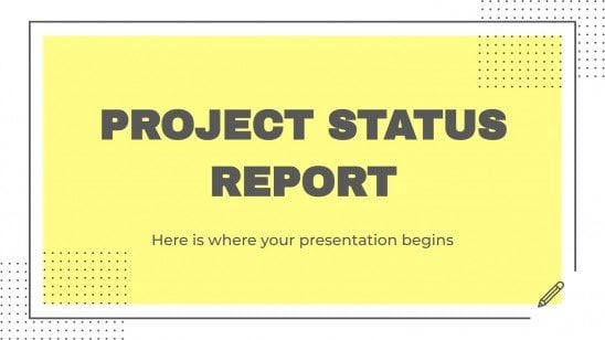 Project Status Report presentation template 