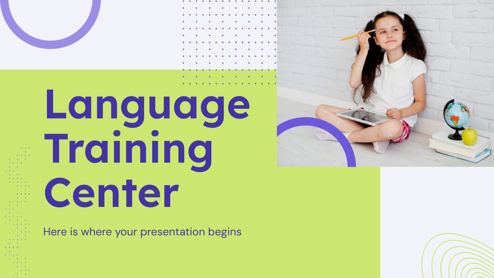 Language Training Center presentation template 