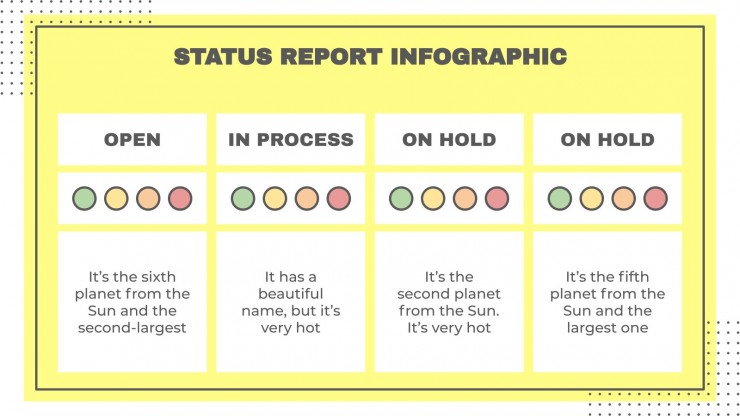 Project Status Report presentation template 