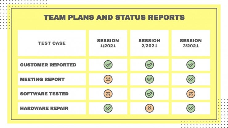 Project Status Report presentation template 