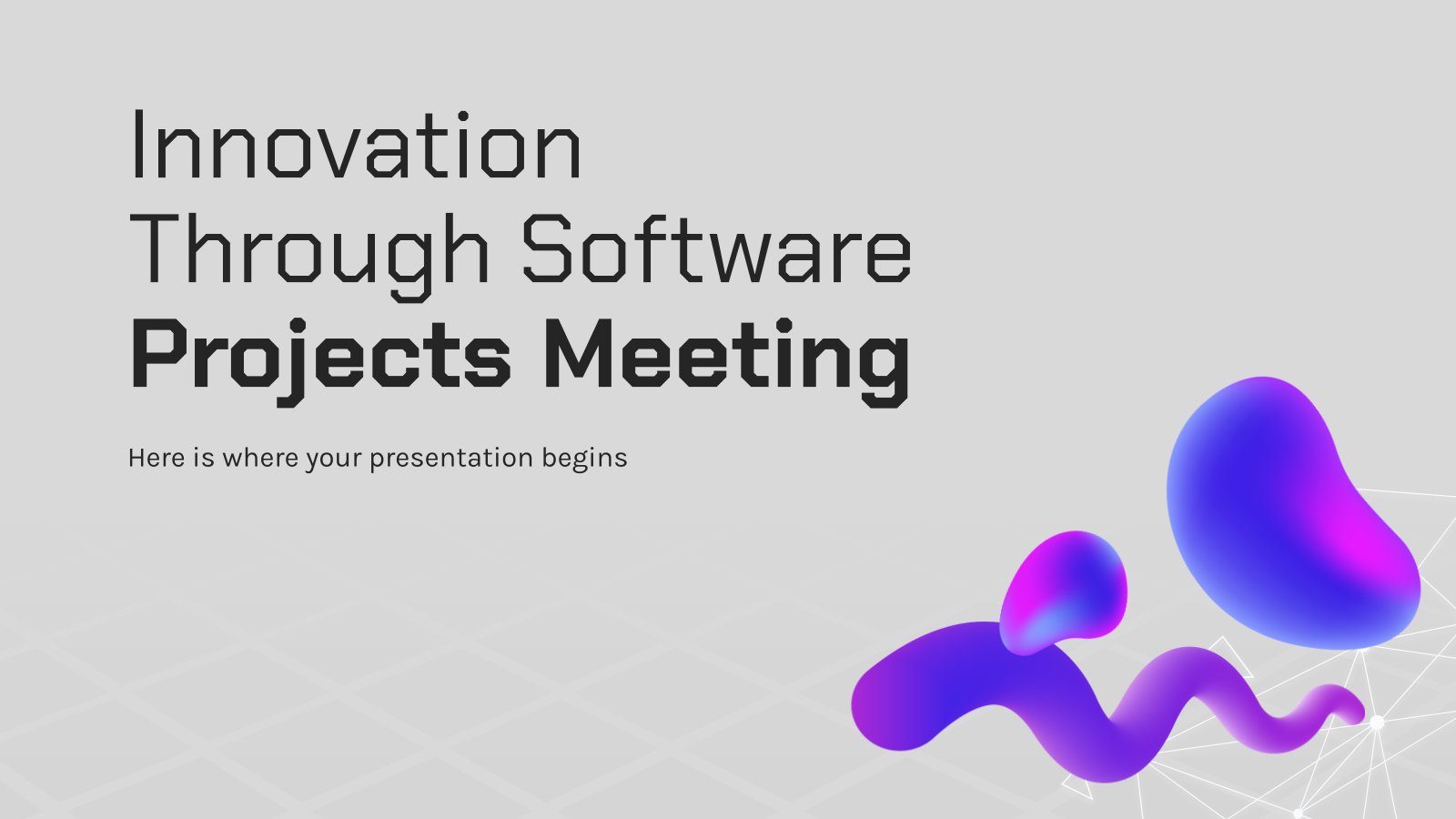 Innovation Through Software Projects Meeting presentation template 