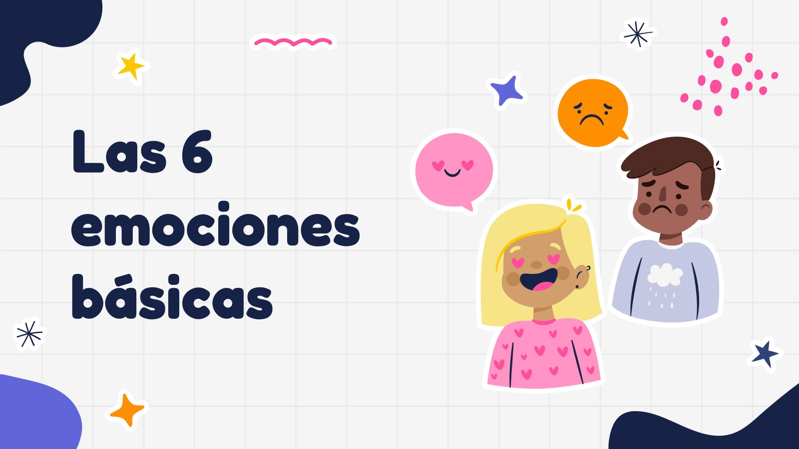 Plantilla de presentación Las 6 emociones básicas