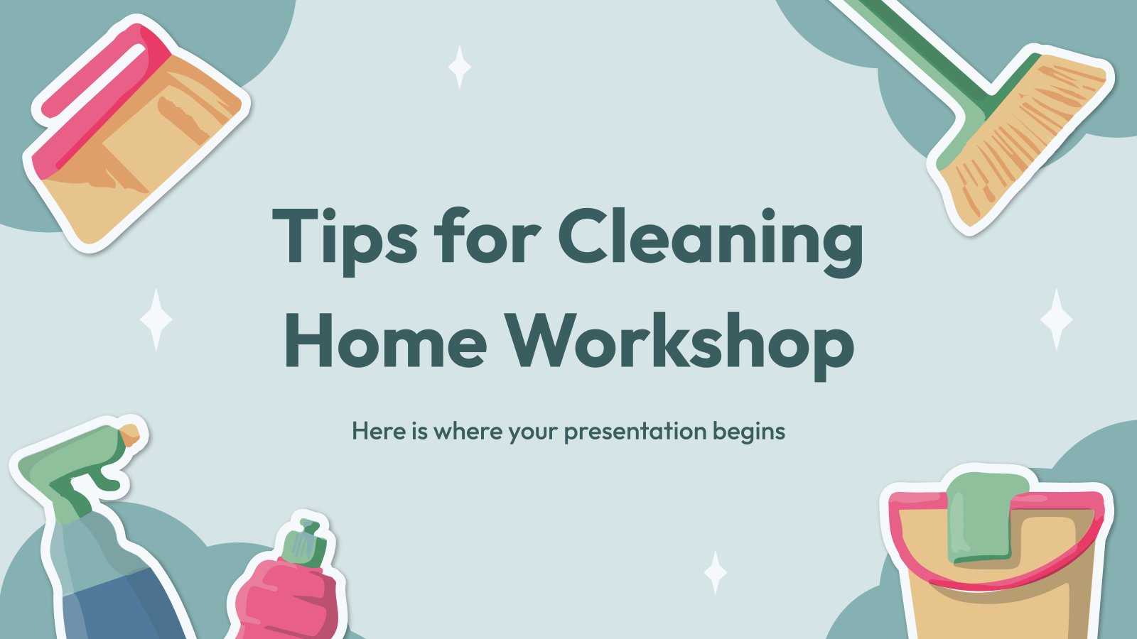 Tips for Cleaning Home Workshop presentation template 