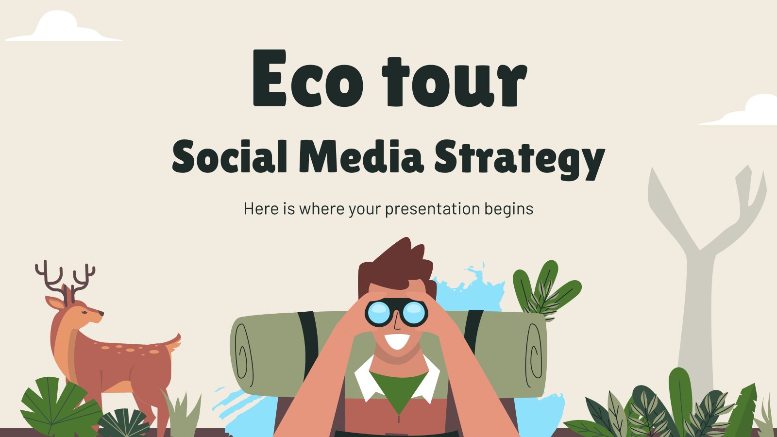 Plantilla de presentación Estrategia de redes sociales del Eco Tour