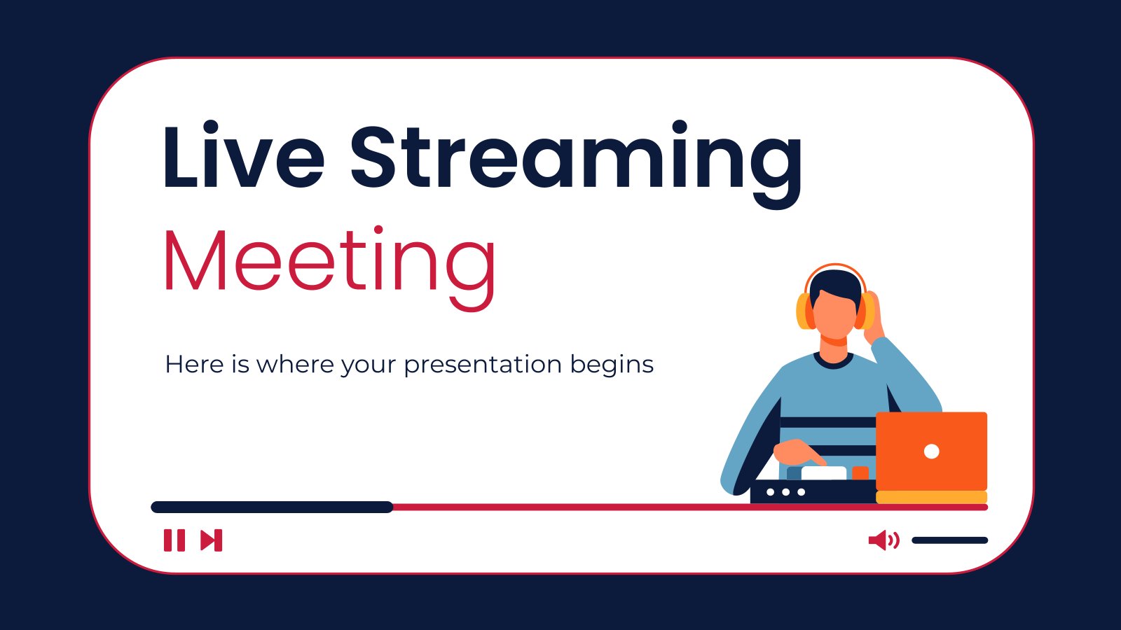 Live-Streaming-Meeting Präsentationsvorlage