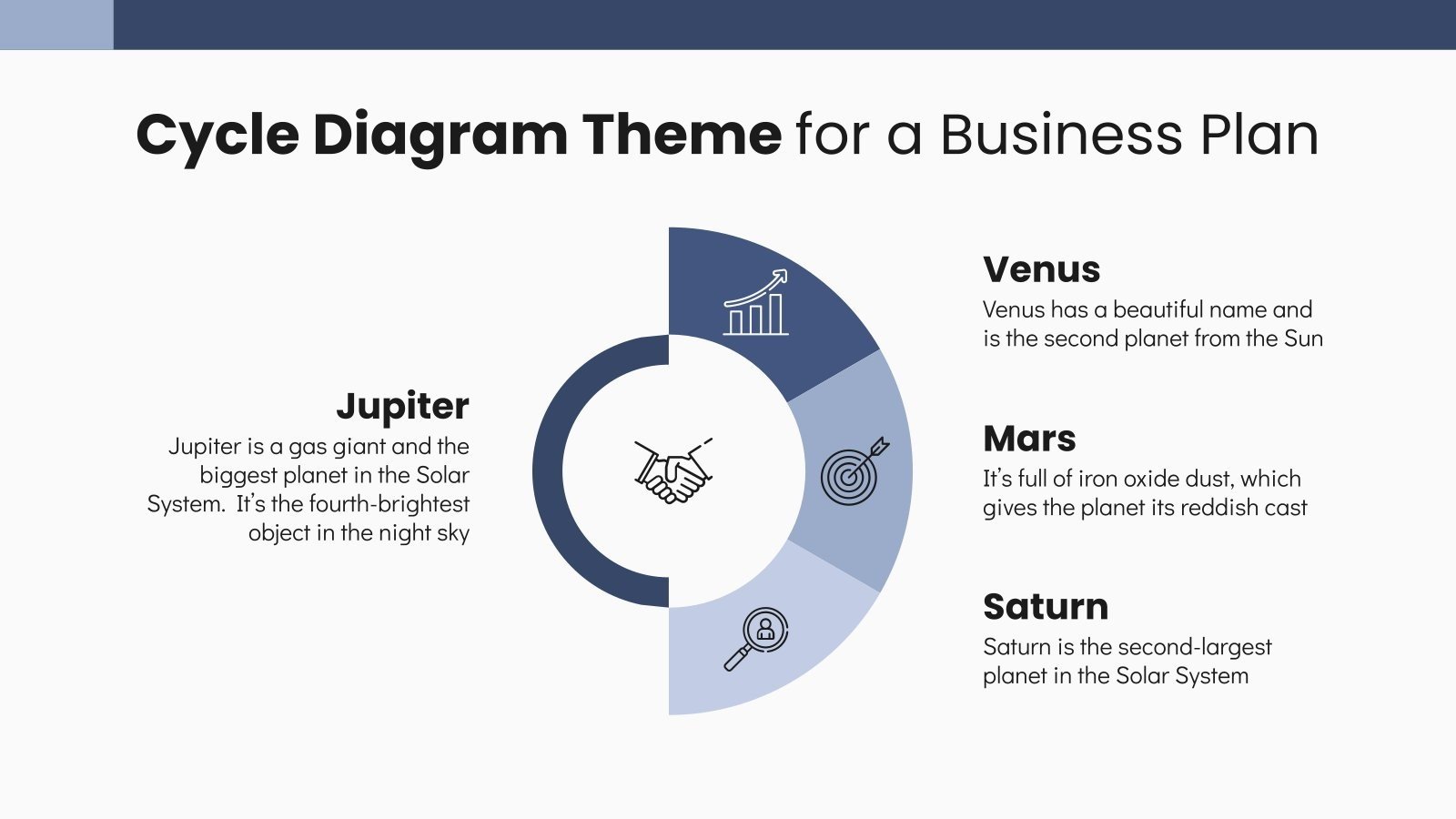 Cycle Diagrams Theme for a Business Plan Presentation