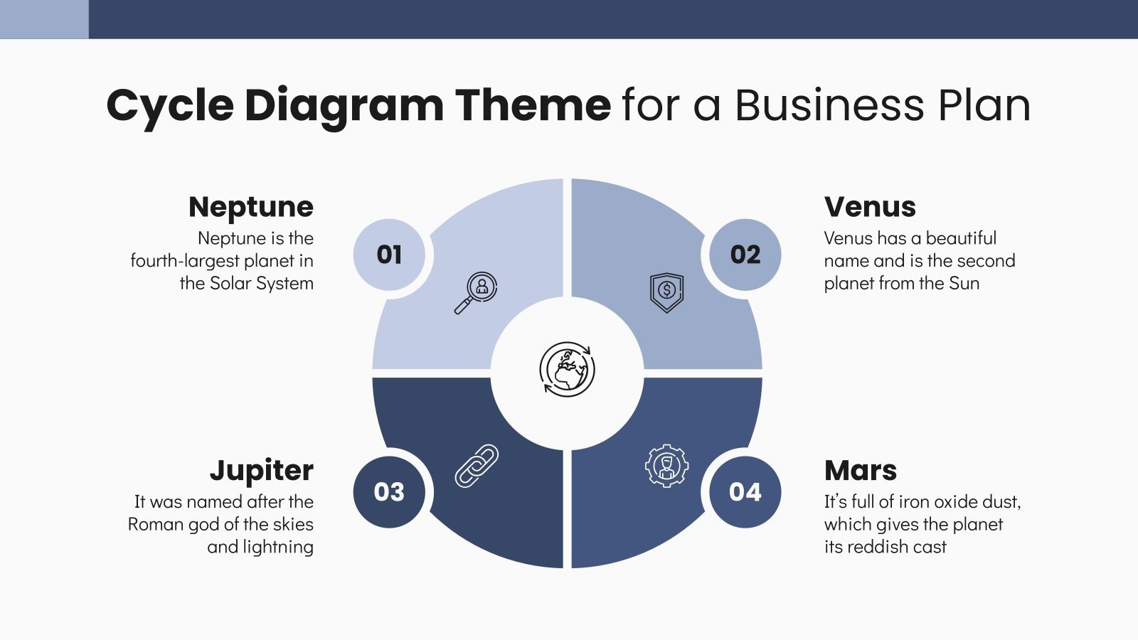 Cycle Diagrams Theme for a Business Plan Presentation