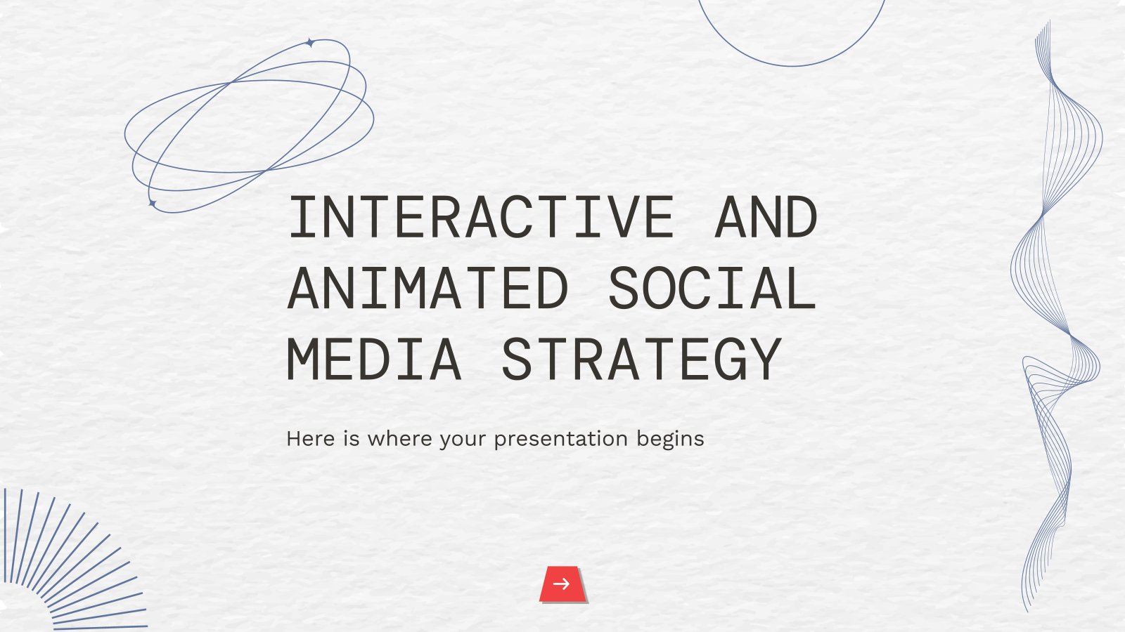 Interactive and Animated Social Media Strategy presentation template 