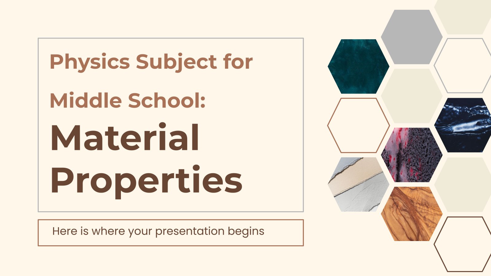 Physikfach für die Mittelstufe: Materialeigenschaften Präsentationsvorlage