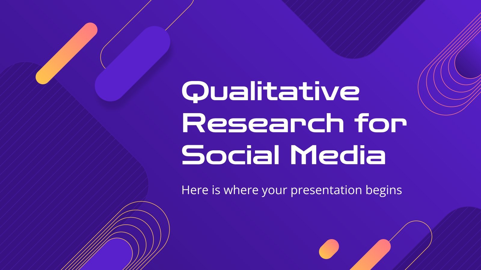 Qualitative Research for Social Media presentation template 