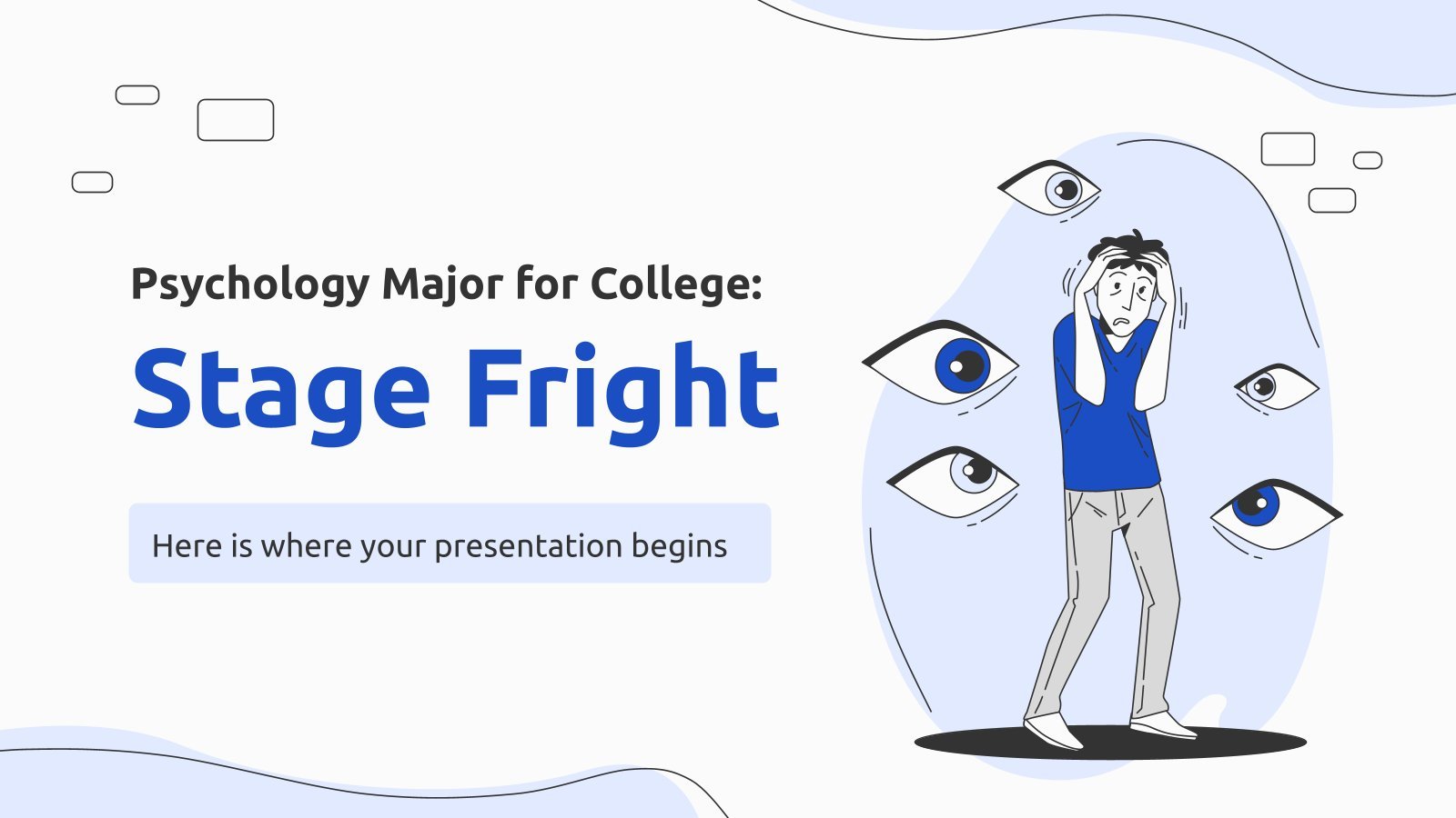 Psychology Major for College: Stage Fright presentation template 