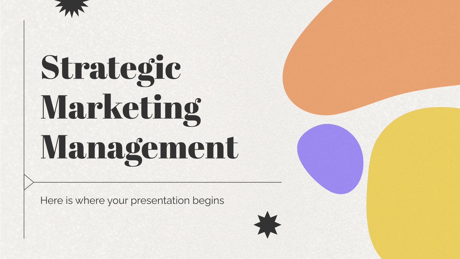 Strategic Marketing Management presentation template 